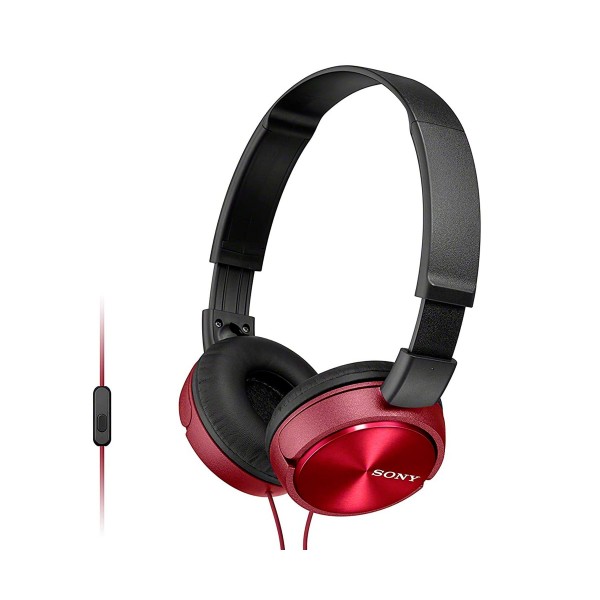 Sony mdrzx310apr rojo,  auriculares de diadema, micrófono, control remoto integrado